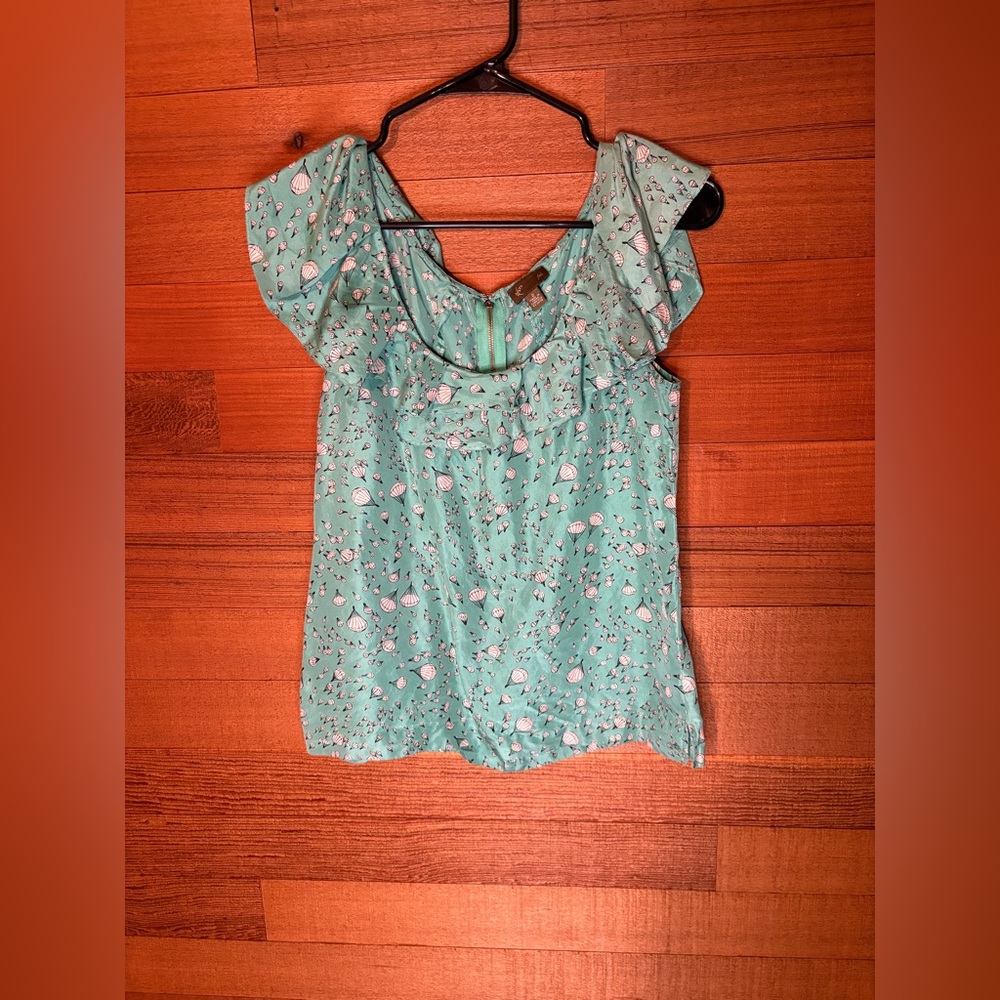 Anthropologie fei 100% silk Hot Air Balloon Blouse